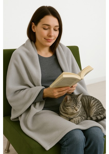 H&i Home Textıle Wellsoft Tv Battaniyesi 160X110 cm Açık Gri modelleri