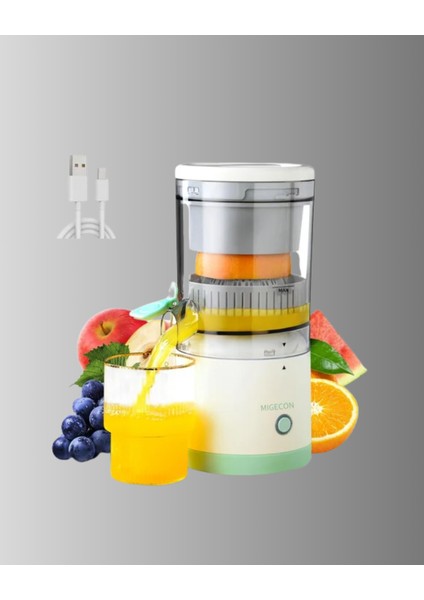 Taşınabilir Şarjlı Katı Meyve Sıkacağı – 45W Güç 18000 Rpm Hız 400 ml Kapasite fiyatları