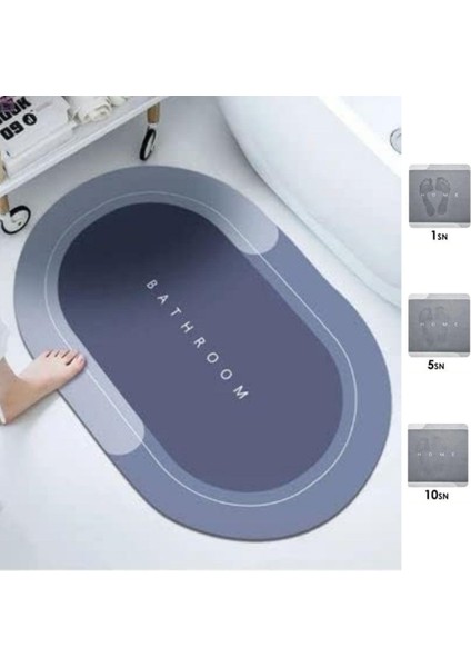 ® Sihirli Süper Su Emici Kaymaz Tabanlı Oval Paspas 40*60 cm modelleri