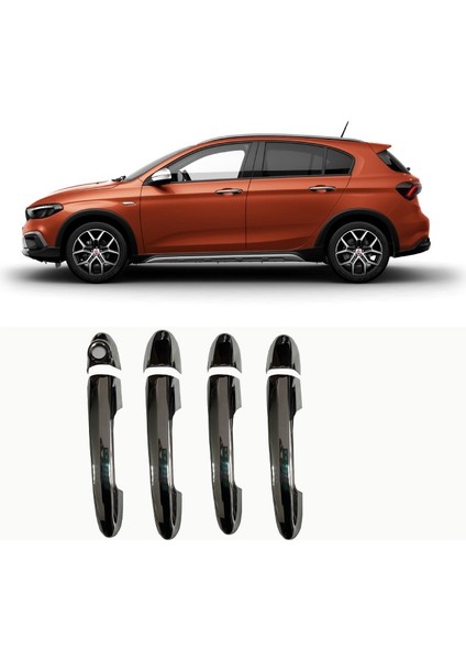 Fiat Egea Sedan-Hb-Cross Kapı Kolu Krom 4 Kapı P.çelik 2015 Sonrası