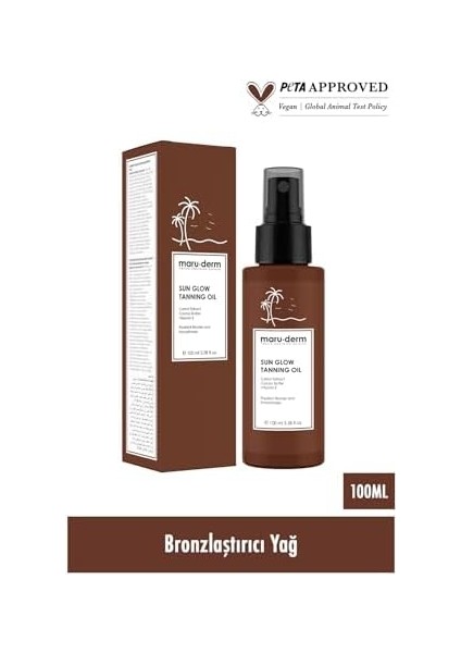 Maru.derm Spf 0 Bronzlaştırıcı Güneş Yağı 100 ml