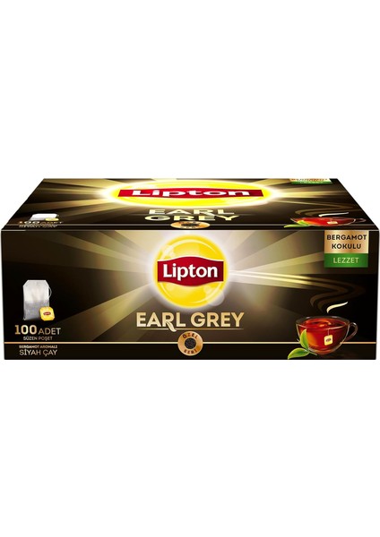 Lipton Earl Grey Bardak Poşet Çay 100'LÜ 200G