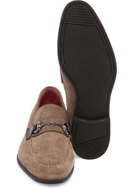 Vizon Hakiki Süet Deri Erkek Loafer - E24I1AY56787-A02