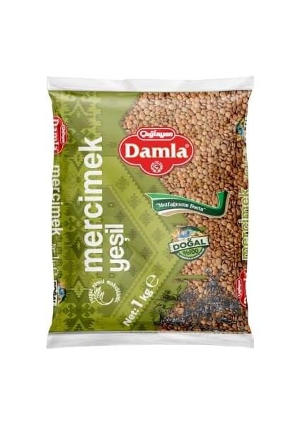 Damla Yeşil Mercimek 2 kg