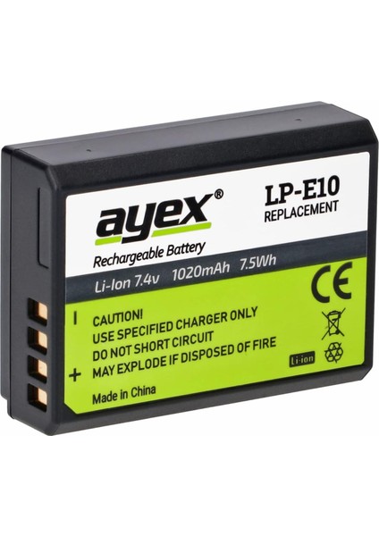 LP-E10 Batarya 1300D, 1200D, 1100D, Rebel T3, T5 Için