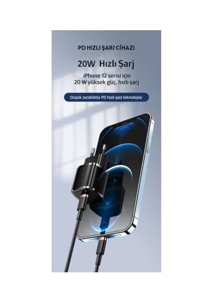 20W Pd Hızlı Şarj Adaptörü | ve Tüm Usb-C Cihazlar Için Süper Hızlı Şarj | Kompakt ve Taşınabilir Tasarım modelleri
