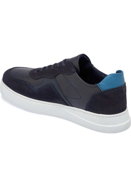 Lacivert Hakiki Deri Erkek Sneaker - E24I1AY56841-A31