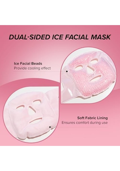 Skın Gym Cryo Chill Ice Boncuklu Yüz Maskesi Cilt Bakımı, Gelişmiş Soğuk Terapili Cilt Bakımı, Koyu Halkalar ve Şişlikler Için Soğuk Yüz Göz Maskeleri, Kadınlar Için Yüz Bakımı Spa Hediyeleri