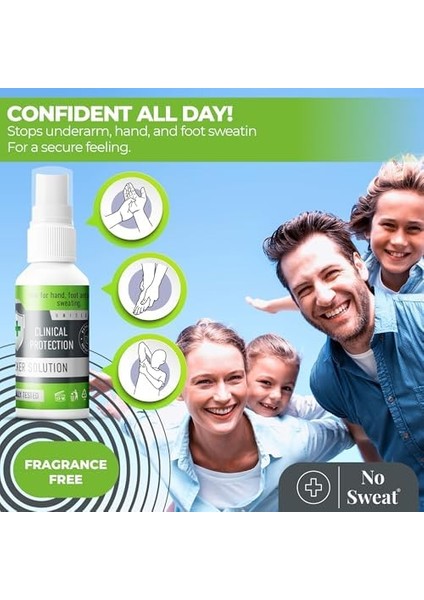 No Sweat Terleme Önleyici Antiperspirant Spray 50 ml -Aşırı Terleme ve Hiperhidroz Tedavisinde Kullanılabilir.7 Güne Kadar Etkili Koruma -Ülkeye Göre Ambalaj Değişiklik Gösterebilir modelleri