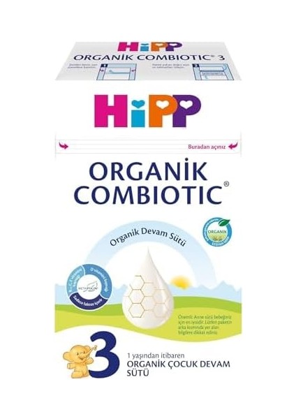 Hipp 3 Organik Combiotic Devam Sütü 600 gr