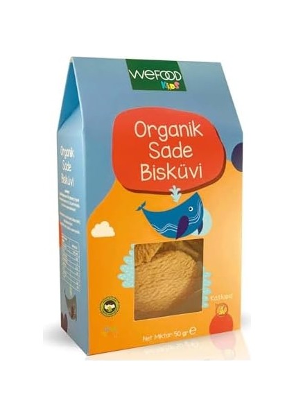 Wefood Kids Organik Sade Tereyağlı Bisküvi 50 gr 8683347030477