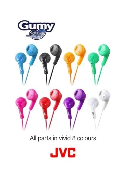 Jvc Gumy HA-F160-A-E In-Ear Kulaklık Kulaklık ile Bass Boost ve 3,5 mm Jak Kablosu (1,2 M) 4975769415586 modelleri