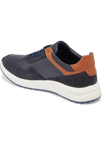 Lacivert Hakiki Deri Erkek Sneaker - E24I1AY56859-A31 indirimleri