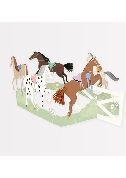 - Concertina Card - Atlar Tebrik Kartı