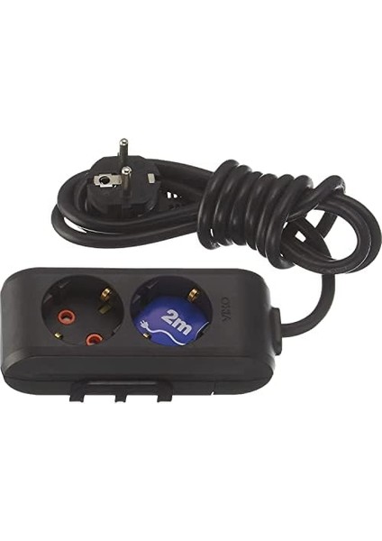 Multi-Let Siyah Ikili Priz Top Kablolu Çocuk Korumalı 2 mt fiyatları