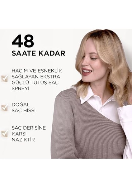 Wellaflex 2 Days Volume 2 Gün Boyunca Hacim Veren Saç Spreyi Extra Strong Hold - 75 ml