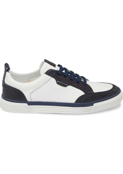 Lacivert Hakiki Deri Erkek Sneaker - E24I1AY56853-D44 indirimleri
