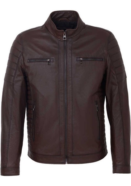 Kahve Hakiki Deri Erkek Hakiki Deri Mont - E23KDM310544-R4W indirimleri