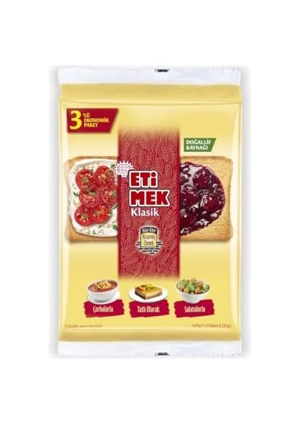Etimek Klasik Kızarmış Ekmek 3 x 143 G