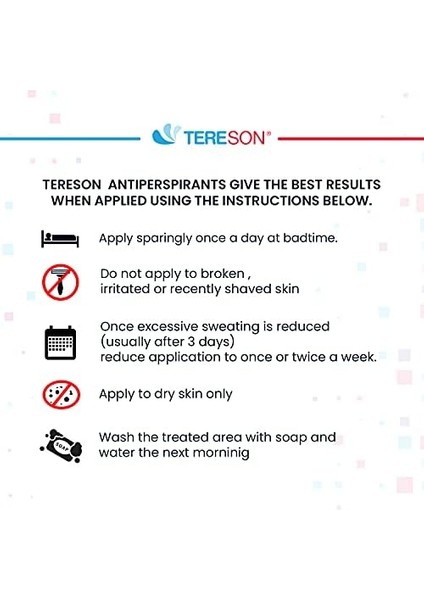 Tereson El,ayak, Koltuk Altı Terleme Önleyici ve Ter Kokusuna Karşı Koruma Antiperspirant Sprey 50 ml modelleri