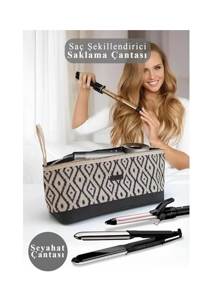 Pazar Kapısı Dyson Airwrap ve Tüm Saç Şekillendiricileriniz Için Büyük Boy Çanta Seyahat Maşa Çantası