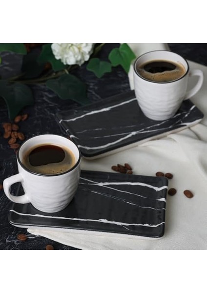 Mermer Kahve Sunum Seti 4 Parça 2 Kişilik 17950 fiyatları