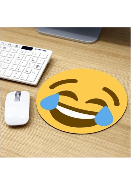 Gülen Surat Emoji Tasarımlı Mousepad - Mouse Pad - Fare Altlığı