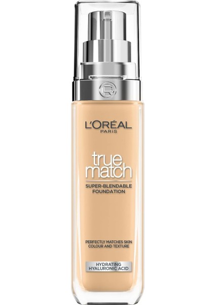 L'oréal Paris True Match Bakım Yapan Fondöten - 4W Sıcak Alt Ton fiyatları