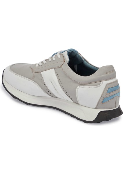 Beyaz Hakiki Deri Erkek Sneaker - E24I1AY56818-A26