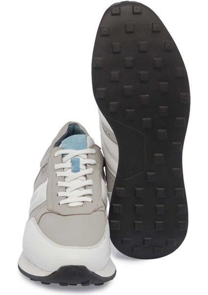 Beyaz Hakiki Deri Erkek Sneaker - E24I1AY56818-A26