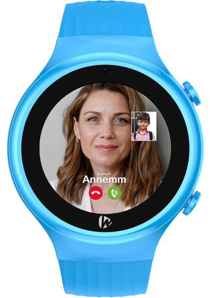 5s Çocuk Akıllı Saat - Görüntülü Arama, Gps, Sos, Sağlık Takibi, Güvenli Alan Mavi