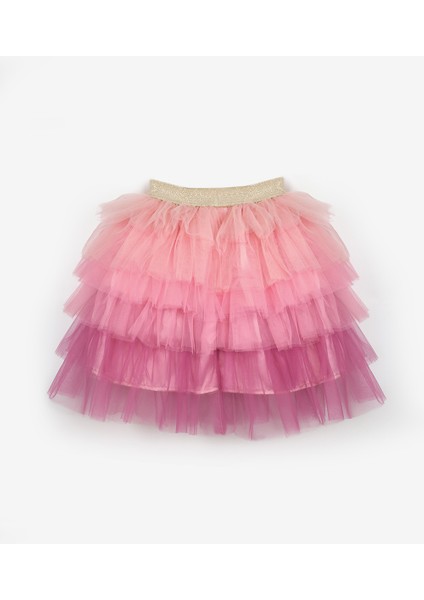 Pudra Katlı Tüllü Kız Çocuk Uzun Etek - Azalea indirimleri