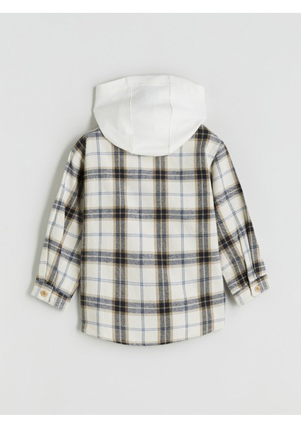 Yeni Sezon Kapüşonlu Ekose Erkek Çocuk Gömlek modelleri
