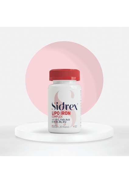 Sidrex Lipo Iron Complex Demir Içeren Takviye Edici Gıda 30 Kapsül fiyatları
