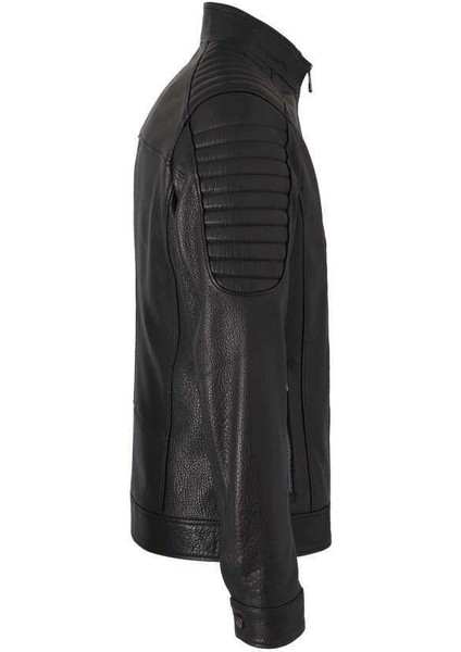 Siyah Hakiki Deri Erkek Hakiki Deri Mont - E23KDM310538-Q4O