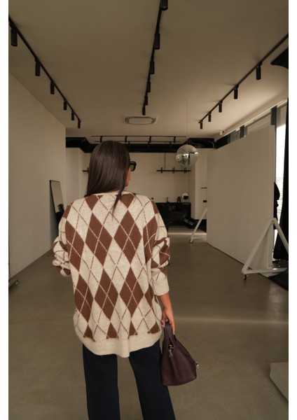 Baklava Desenli Oversize Hırka fırsatları