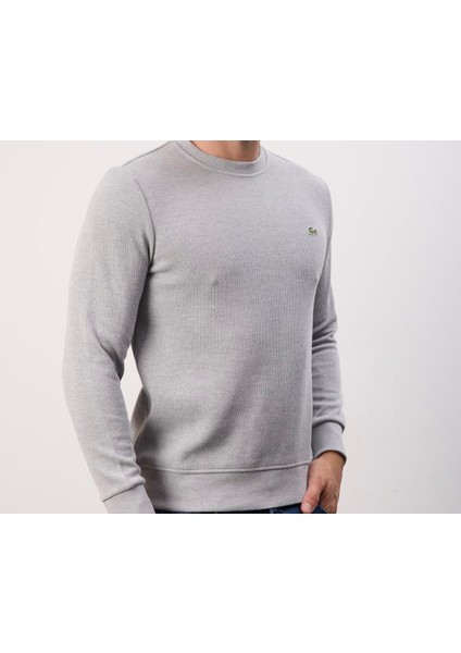 Bisiklet Yaka Dar Kesim Gri Erkektriko