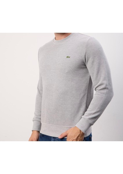 Bisiklet Yaka Dar Kesim Gri Erkektriko indirimleri