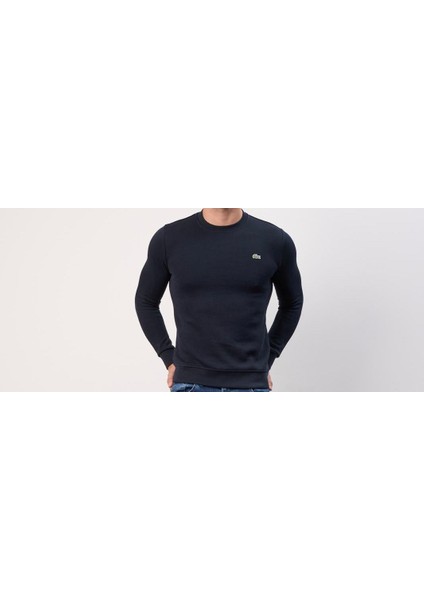 Bisiklet Yaka Lacivert Dar Kesim Erkek Triko