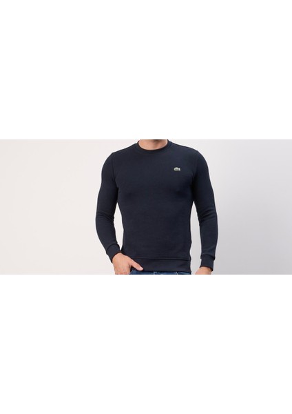 Bisiklet Yaka Lacivert Dar Kesim Erkek Triko modelleri