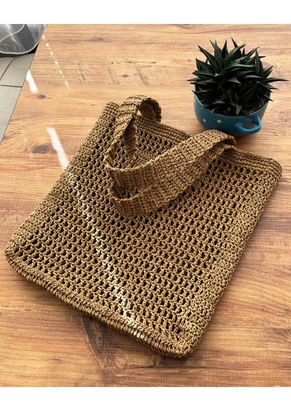 Doğal Hasır Plaj Çantası – Bohem Tarz, Yazlık El Yapımı Model modelleri