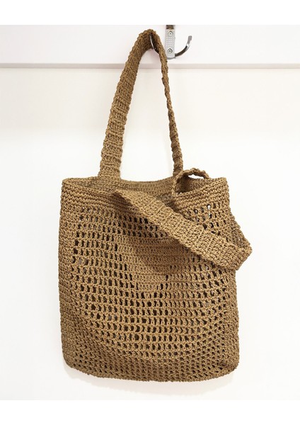 Doğal Hasır Plaj Çantası – Bohem Tarz, Yazlık El Yapımı Model indirimleri