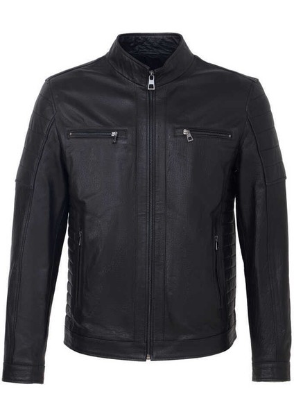 Siyah Hakiki Deri Erkek Hakiki Deri Mont - E23KDM310544-Q4O indirimleri