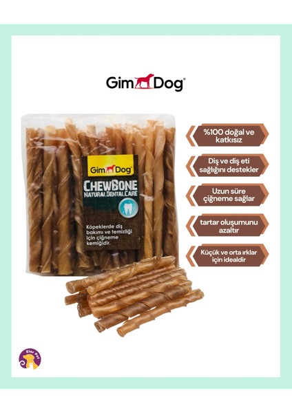 Chewbone Köpek Diş Bakımı Temizliği Burgu Ödül Çiğneme Çubuğu Kemiği 50LI 300GR fiyatları