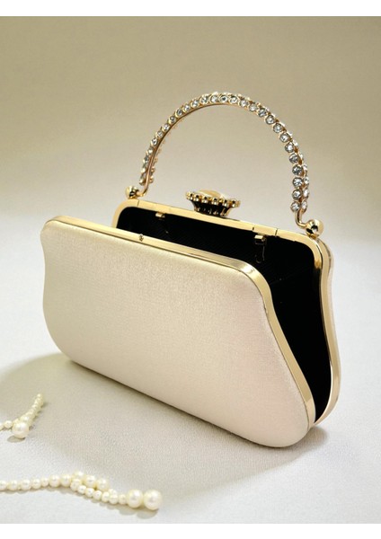 Renk Simli Saten Kristal Taşlı Saplı Kadın Abiye Çanta Düğün Nişan Mezuniyet fırsatları