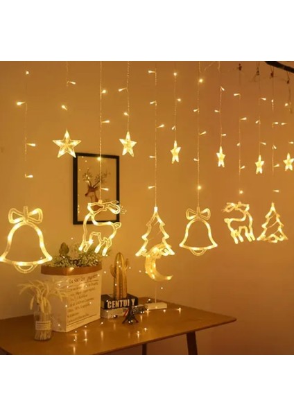 3m 6 Sıra Şekilli Perde LED Işık Gün Işığı