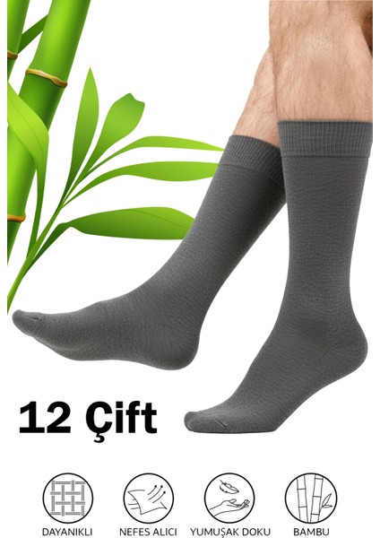 12’li Erkek Bambu Uzun Soket Çorap