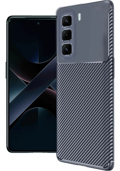 Infinix Hot 50 Pro Plus 4g Auto Focus Karbon Kapak - Lacivert modelleri