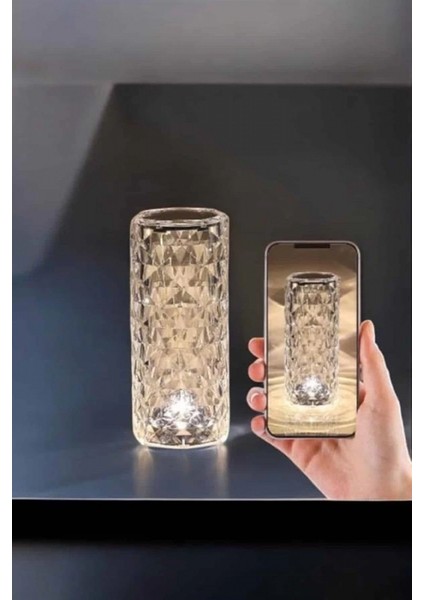 Gece Lambası Kristal Lamba Dokunmatik Şarjlı Hediyelik indirimleri