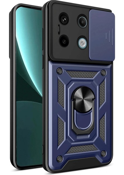 Xiaomi Redmi Note 13 Pro 4g Pars Lens Yüzüklü Silikon - Lacivert modelleri